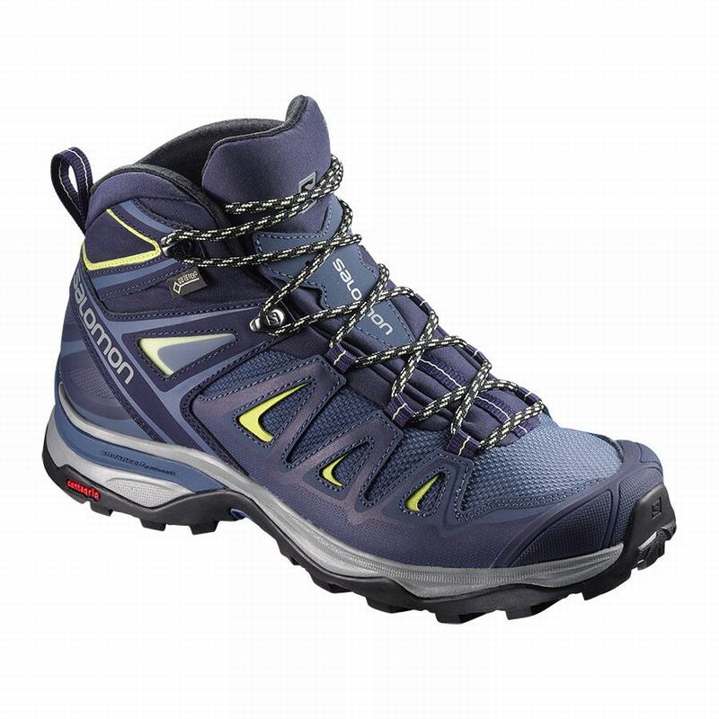 Salomon X ULTRA 3 MID GORE-TEX Botas De Montaña Mujer - Azules - Colombia (94081-PWFO)